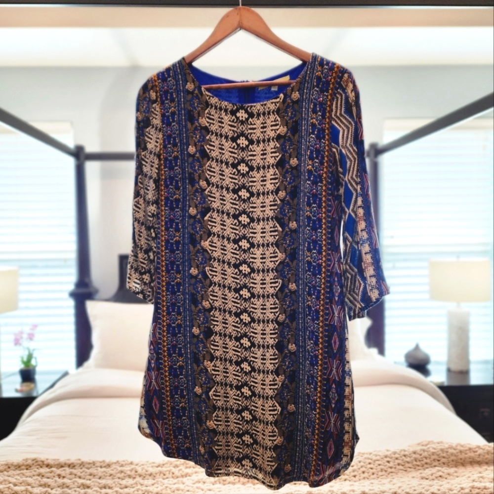 Gianni Bini Aztec Mini Tunic Dress